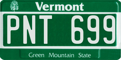 VT license plate PNT699