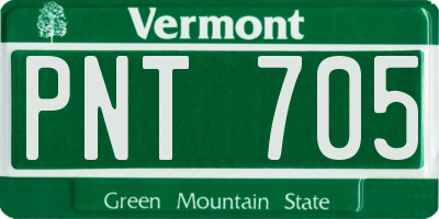 VT license plate PNT705
