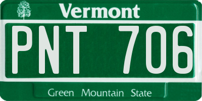 VT license plate PNT706
