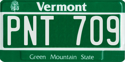 VT license plate PNT709