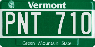 VT license plate PNT710
