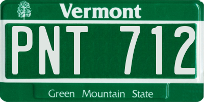 VT license plate PNT712
