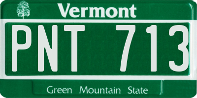 VT license plate PNT713