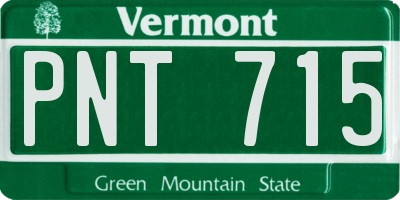 VT license plate PNT715