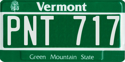 VT license plate PNT717