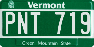 VT license plate PNT719
