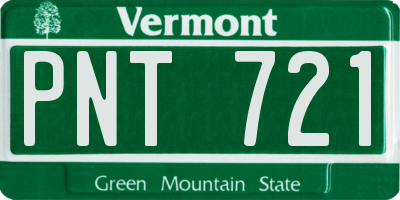 VT license plate PNT721