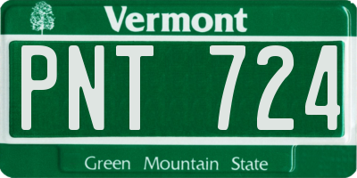 VT license plate PNT724