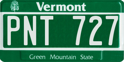 VT license plate PNT727