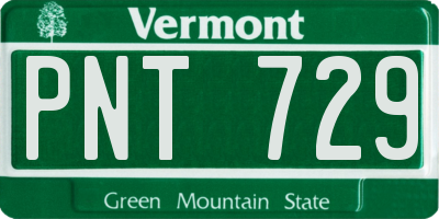 VT license plate PNT729
