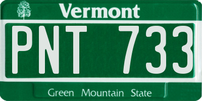VT license plate PNT733