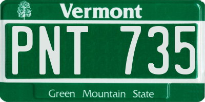 VT license plate PNT735