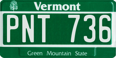 VT license plate PNT736
