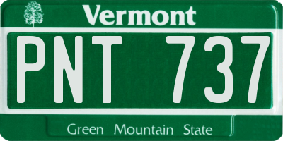 VT license plate PNT737