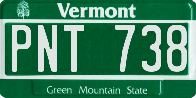 VT license plate PNT738