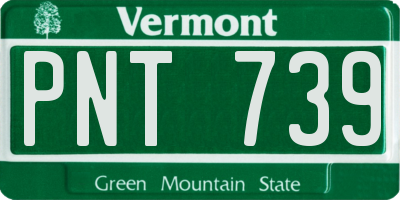 VT license plate PNT739