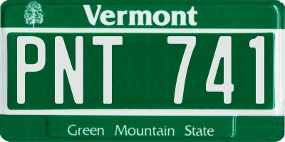 VT license plate PNT741