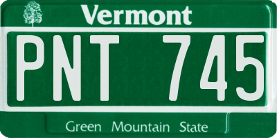 VT license plate PNT745