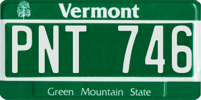 VT license plate PNT746