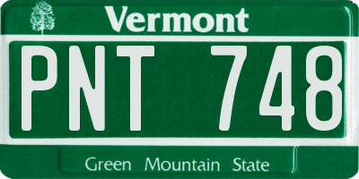 VT license plate PNT748
