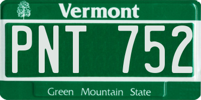 VT license plate PNT752