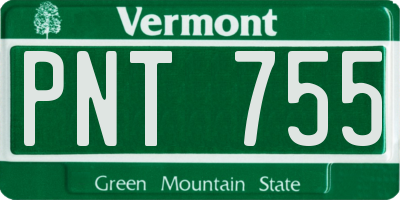 VT license plate PNT755