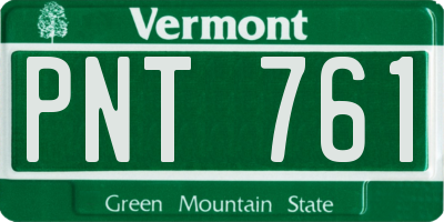 VT license plate PNT761