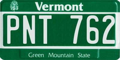 VT license plate PNT762