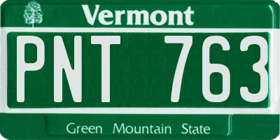 VT license plate PNT763