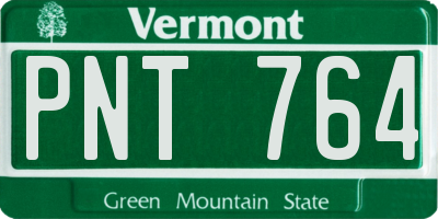 VT license plate PNT764
