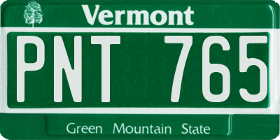 VT license plate PNT765
