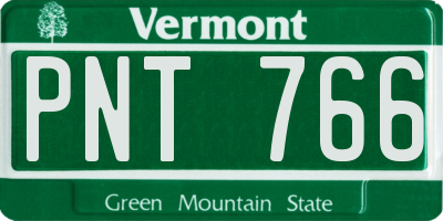 VT license plate PNT766