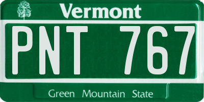VT license plate PNT767
