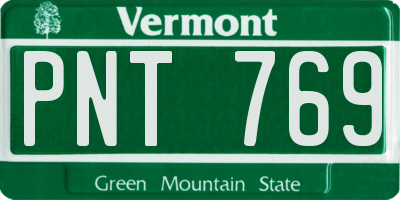 VT license plate PNT769