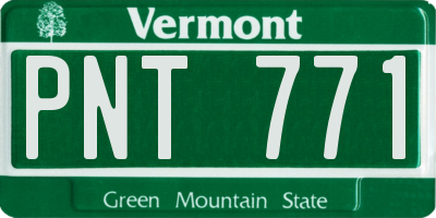 VT license plate PNT771