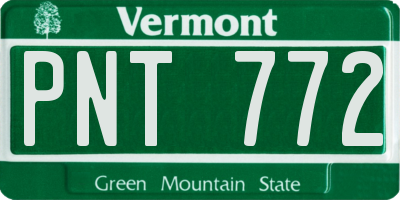 VT license plate PNT772