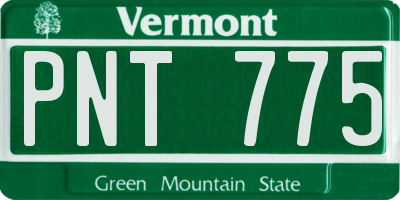 VT license plate PNT775