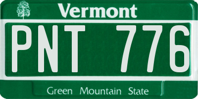VT license plate PNT776