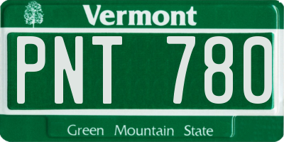 VT license plate PNT780