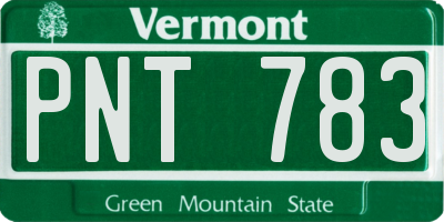 VT license plate PNT783