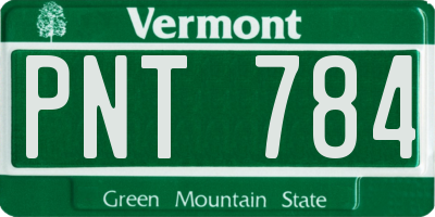 VT license plate PNT784