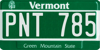 VT license plate PNT785