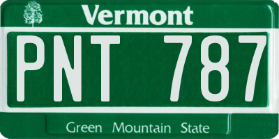 VT license plate PNT787