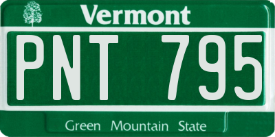 VT license plate PNT795
