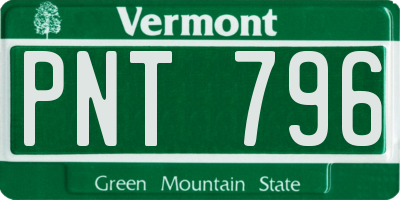 VT license plate PNT796