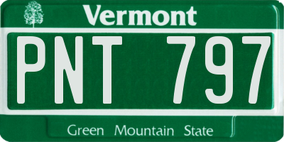 VT license plate PNT797