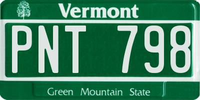 VT license plate PNT798
