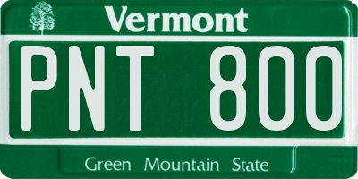 VT license plate PNT800