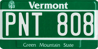 VT license plate PNT808