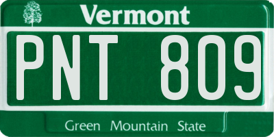 VT license plate PNT809